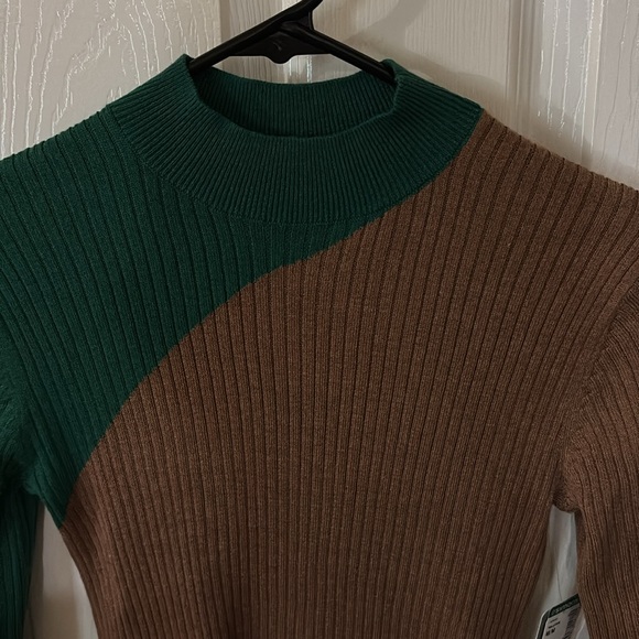 NWT Icone par Simons asymmetric ribbed sweater dress with cashmere size M - Picture 2 of 6